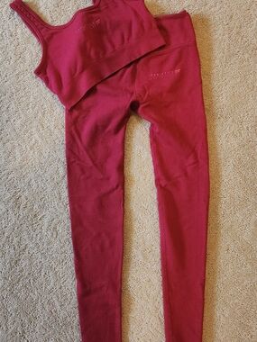 Fabletics Womens' Maroon High-Rise Leggings